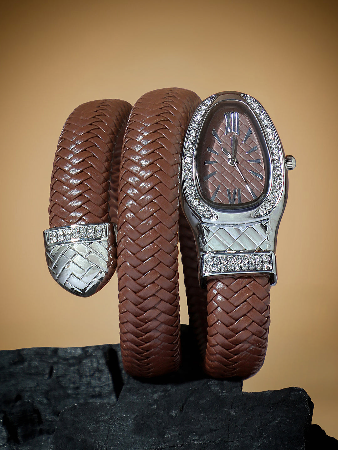 Haute Sauce The Aurora Wrap Oval Watch -  Classic Brown