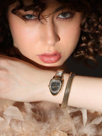 Haute Sauce The Aurelia Gem Wrap Oval Watch -  Rose Gold