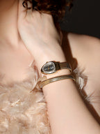 Haute Sauce The Aurelia Gem Wrap Oval Watch -  Rose Gold