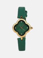 The Bloom Dial Watch - Emerald Green