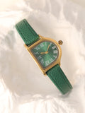 The Minimal Oval Watch - Forest Green