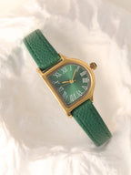 The Minimal Oval Watch - Forest Green