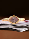 The Rosé Oval Watch - Blush Gold