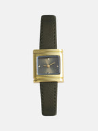 The Vintage Square Watch - Cocoa Brown