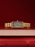 The Minimal Rectangle Watch - Champagne Gold