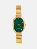 The Emerald Oval Watch - Royal Gold