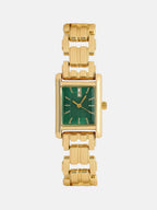 The Emerald Rectangle Watch - Royal Gold