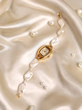 Haute Sauce The Nona-Pearl Rectangle Watch - Pearl White