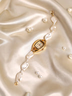 Haute Sauce The Nona-Pearl Rectangle Watch - Pearl White