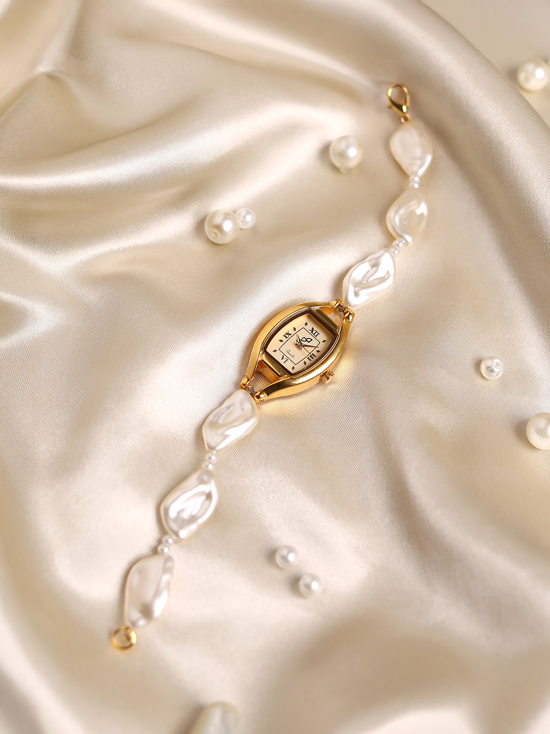 Haute Sauce The Nona-Pearl Rectangle Watch - Pearl White