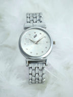 The Daily H-Link Round Watch - Metallic Silver