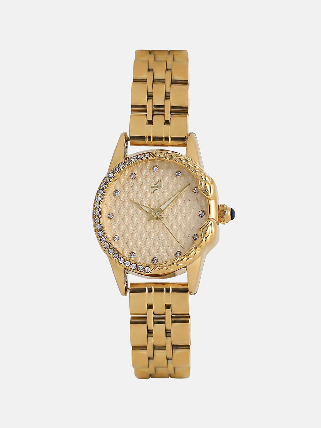 The Emerald Luxe Watch - Antique Gold