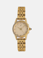 The Emerald Luxe Watch - Antique Gold