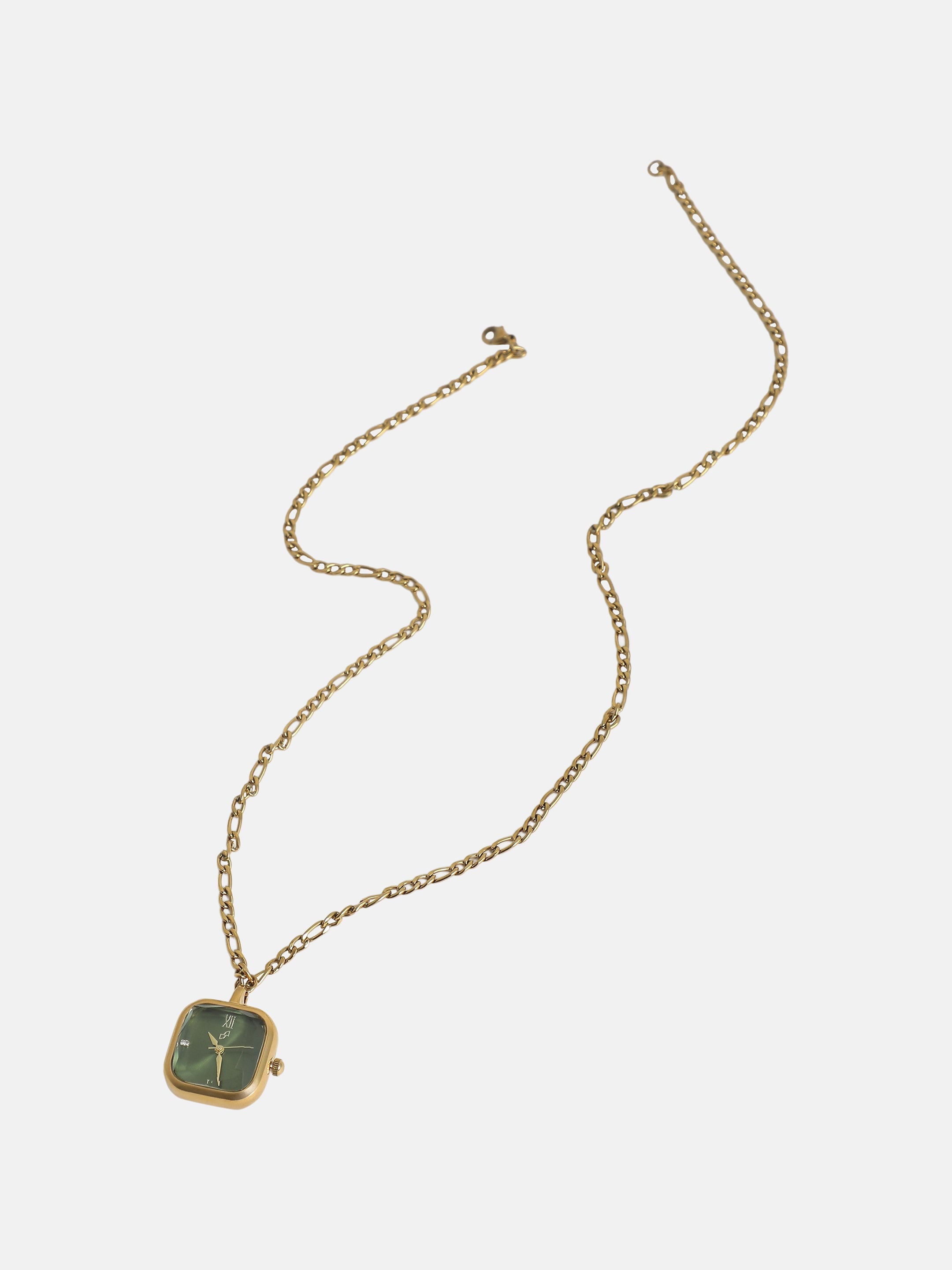 The Ruby Pendant Necklace Watch - Gold