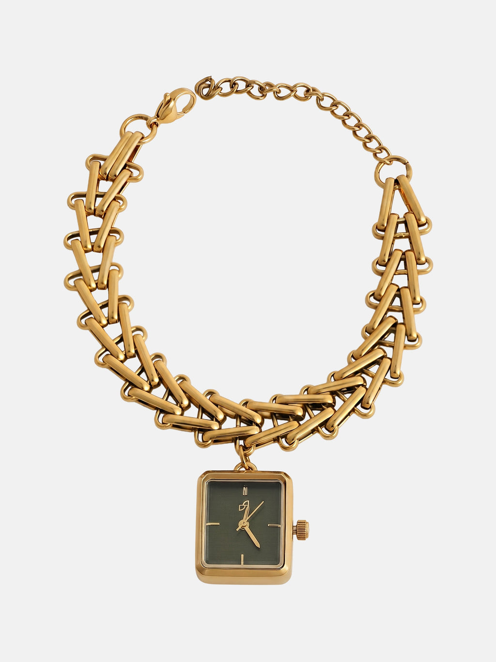 The Noir Charm Chain Watch - Gold