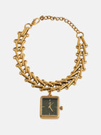 The Noir Charm Chain Watch - Gold
