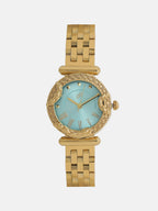 The Sapphire Marble Watch - Gold