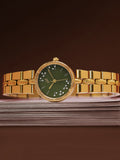 The Ruby Crystal Chain Watch - Gold