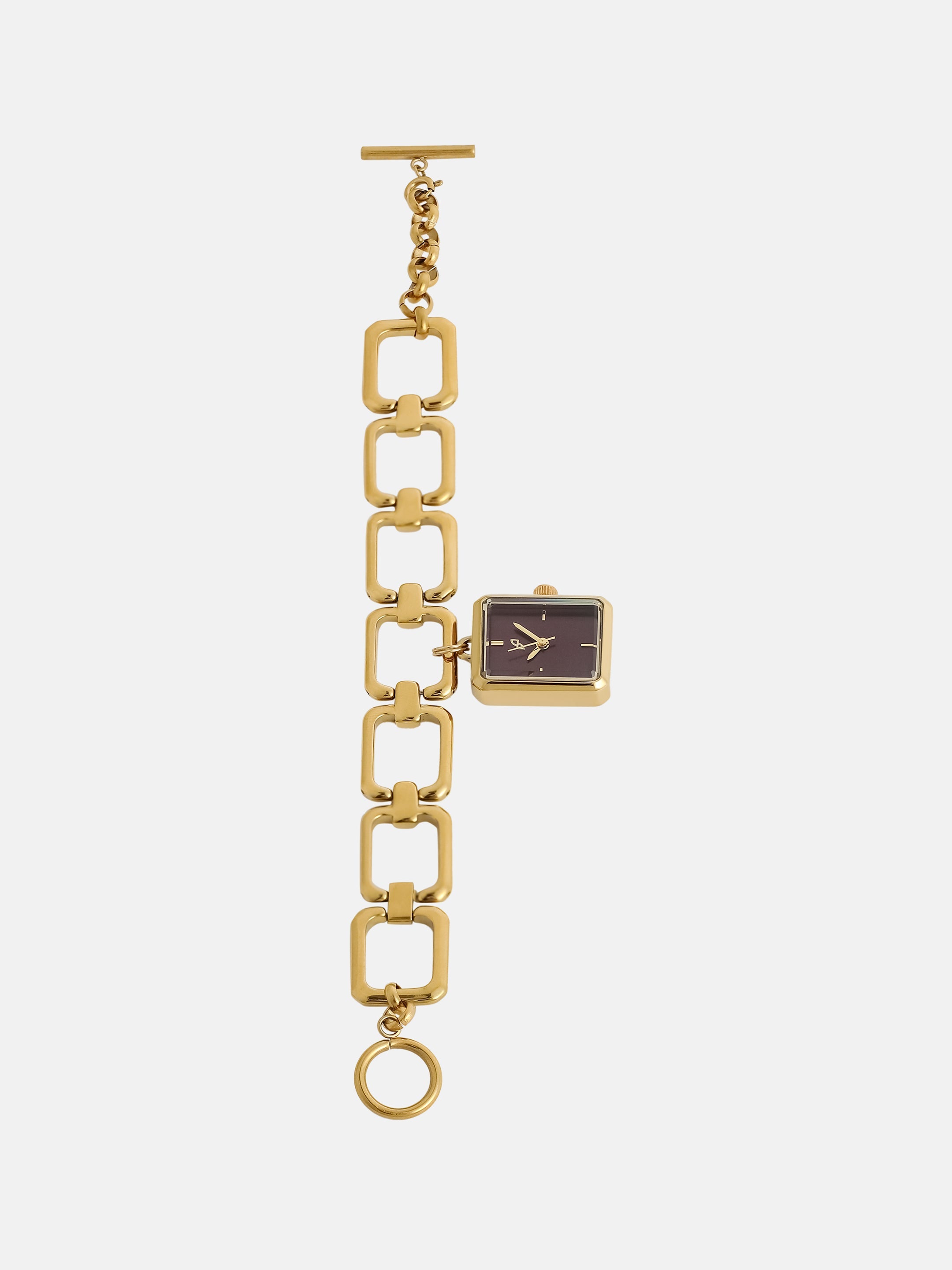The Ruby Chain Link Watch - Gold