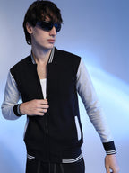 Campus Sutra Zip-Front Block Jacket