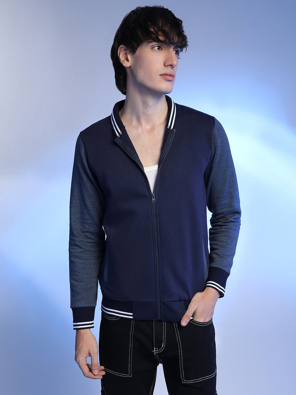 Campus Sutra Block Bomber Jacket