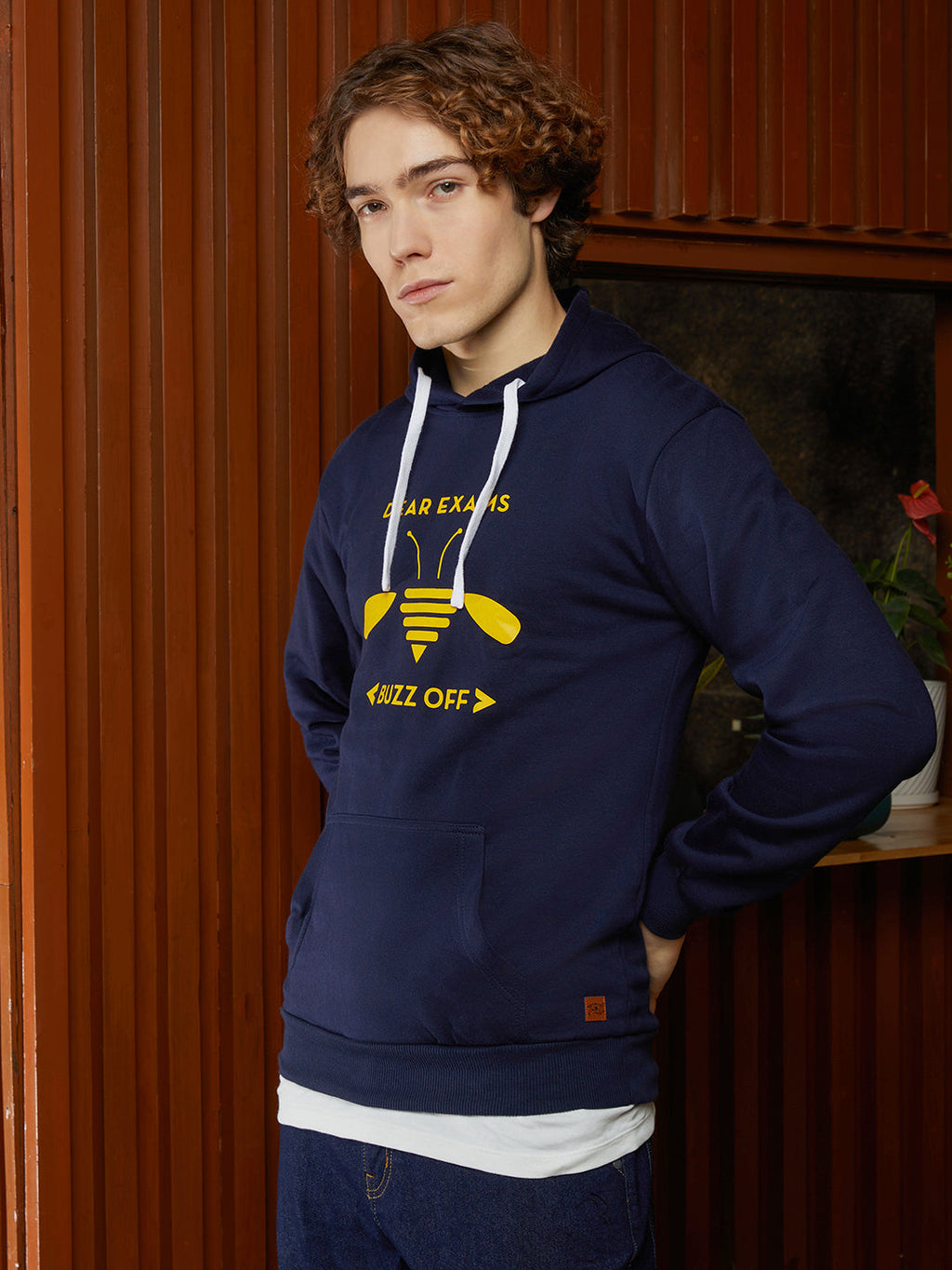 Campus Sutra Buzz Off Pullover Hoodie