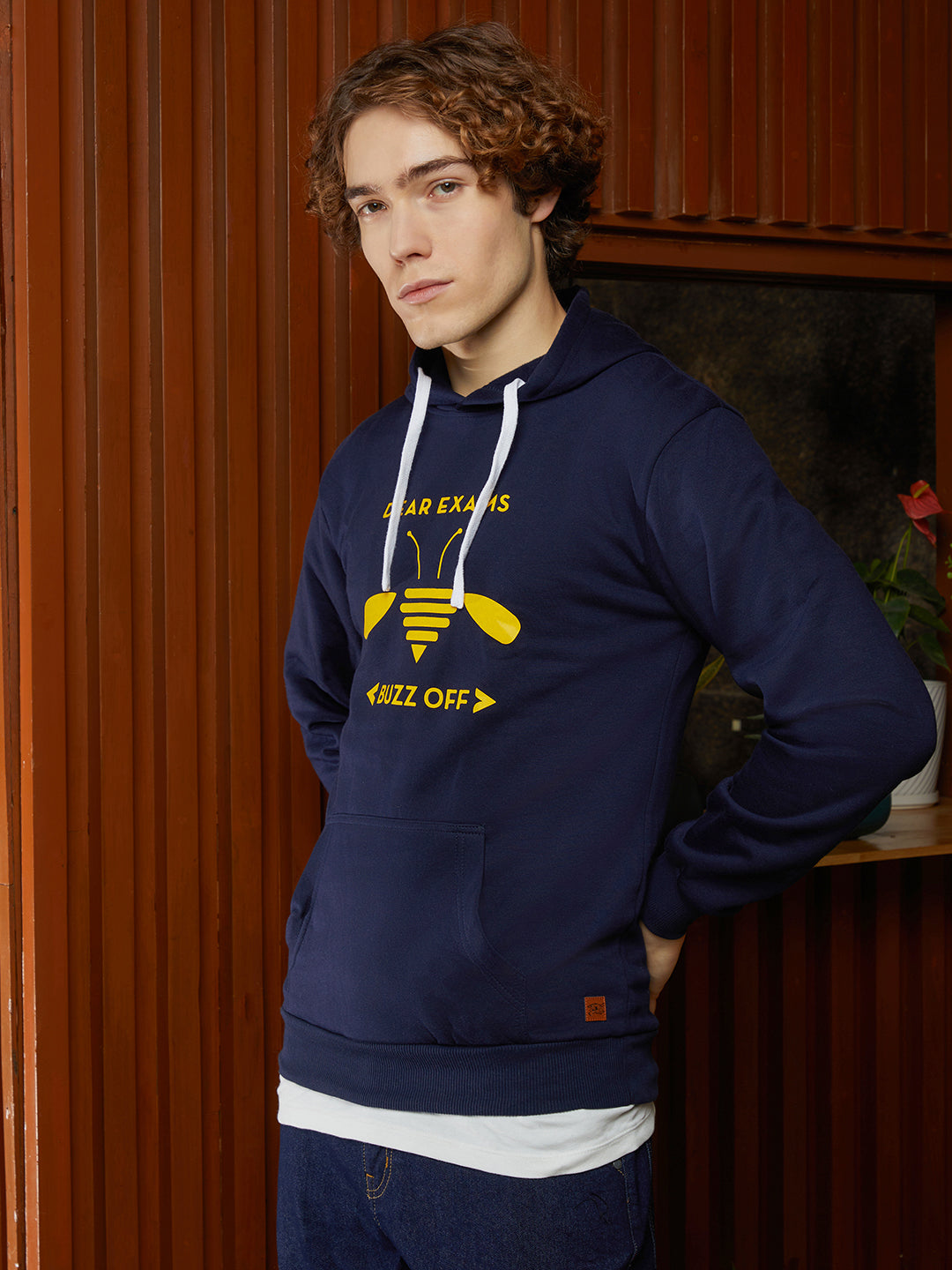 Campus Sutra Buzz Off Pullover Hoodie