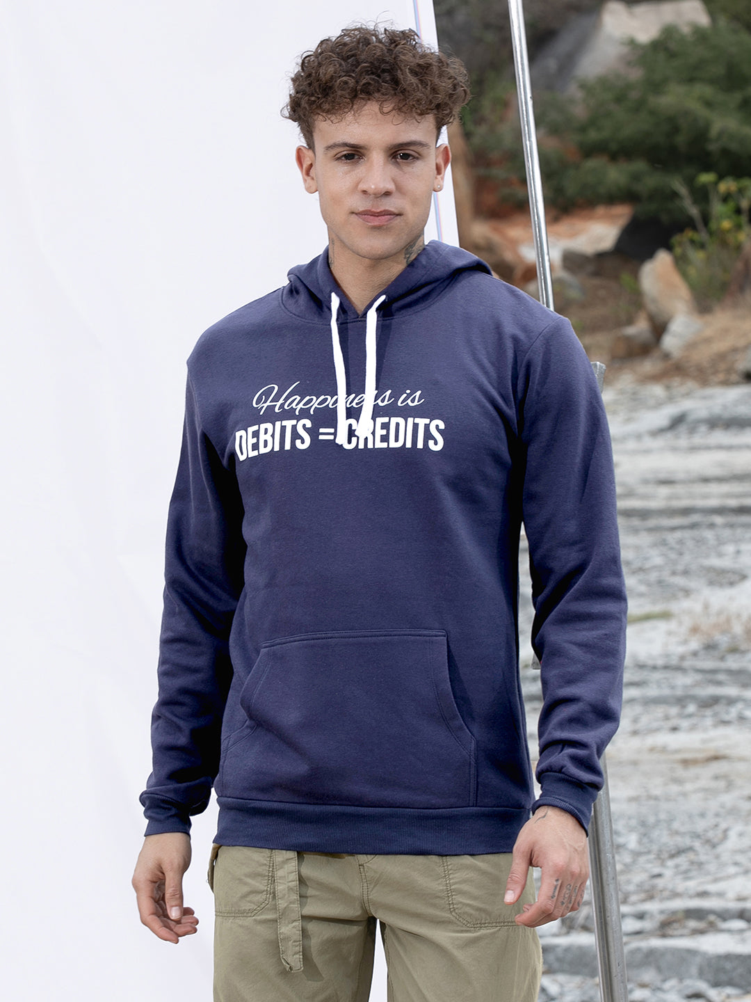 Campus Sutra Happiness Is Hoodie With Kangaroo Pocket