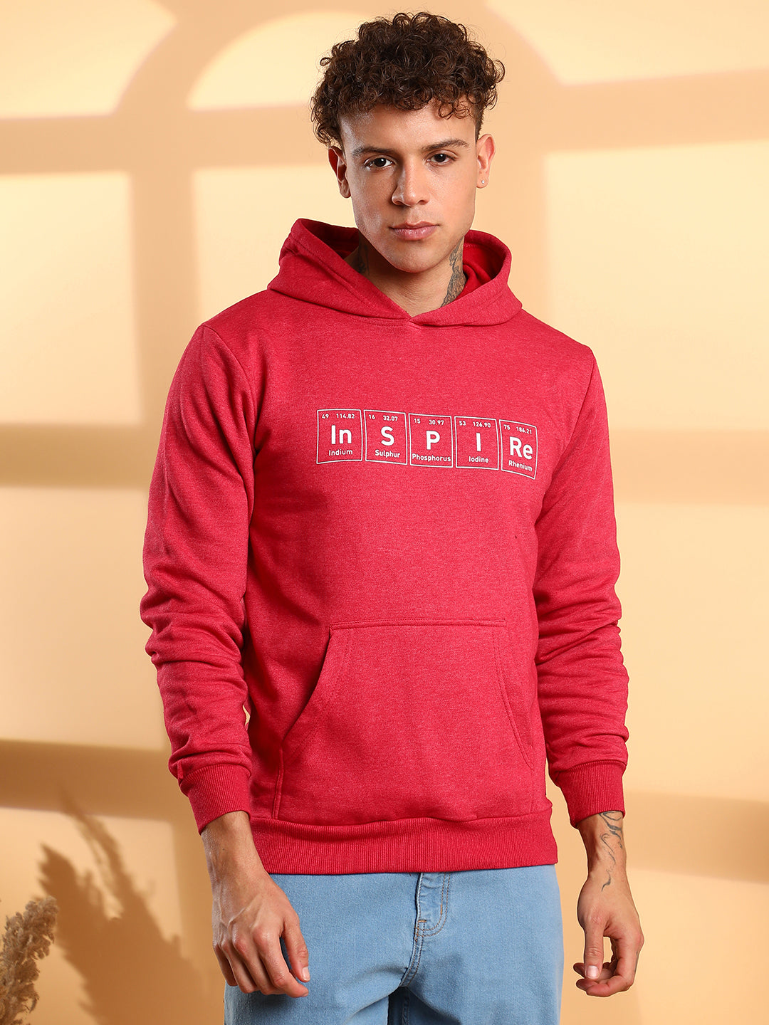 Campus Sutra Inspire Hoodie With Kangaroo Pocket