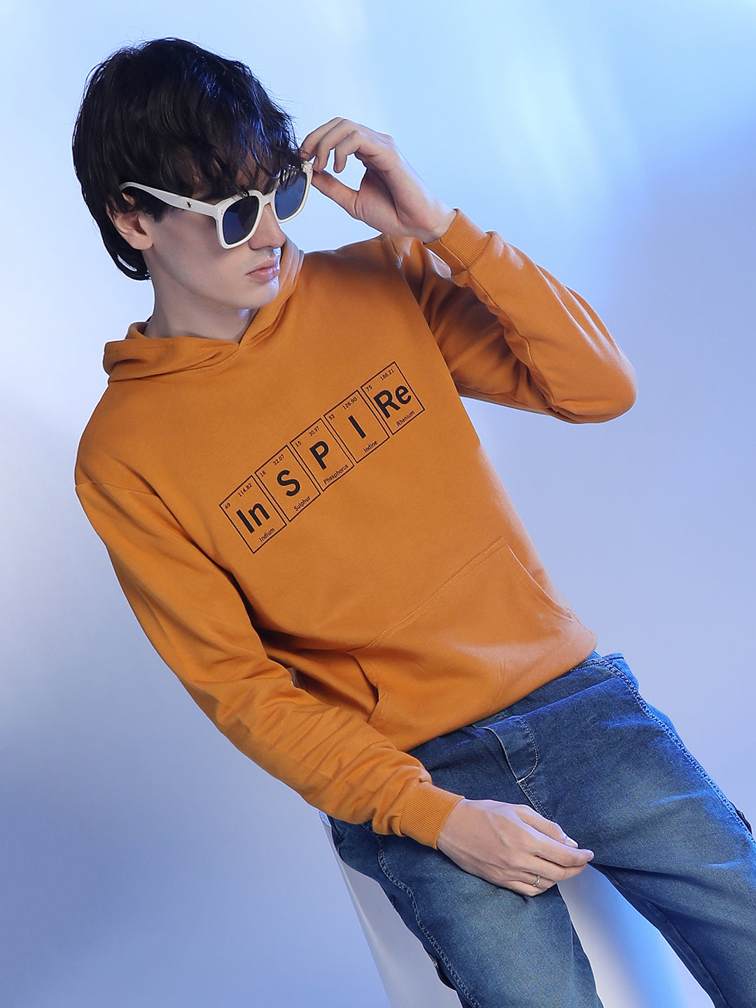 Campus Sutra Inspire Hoodie With Kangaroo Pocket