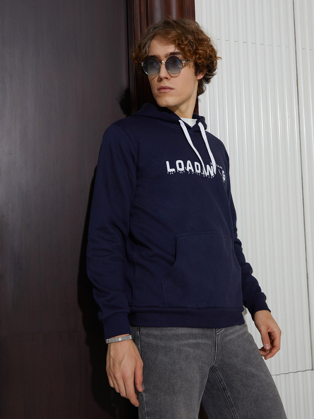 Campus Sutra Loading Pullover Hoodie
