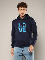 Campus Sutra Love Football Hoodie With Kangaroo Pocket