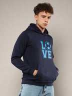Campus Sutra Love Football Hoodie With Kangaroo Pocket
