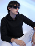 Campus Sutra Pullover Hoodie With Contrast Drawstring