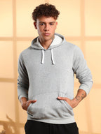 Campus Sutra Pullover Hoodie With Contrast Drawstring