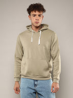 Campus Sutra Pullover Hoodie With Contrast Drawstring