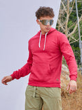 Campus Sutra Pullover Hoodie With Contrast Drawstring