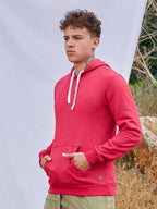 Campus Sutra Pullover Hoodie With Contrast Drawstring