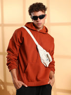 Campus Sutra Oversized Pullover Sweatshirt With Kangaroo Pocket