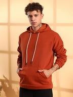 Campus Sutra Oversized Pullover Sweatshirt With Kangaroo Pocket