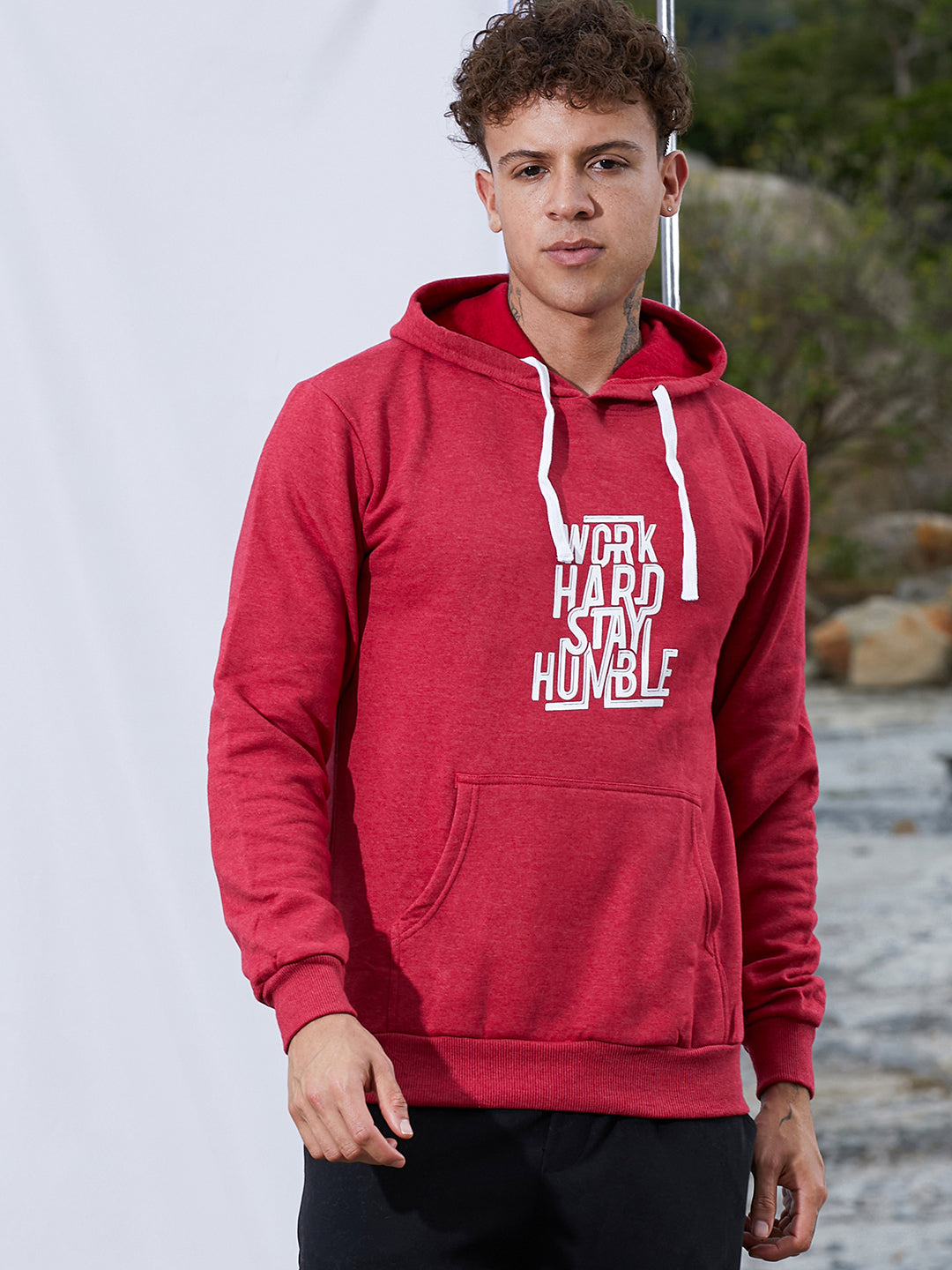 Campus Sutra Work Hard Stay Humble Hoodie