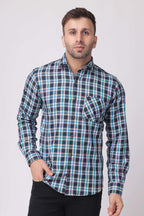 Stylox Regular Fit Full Sleeve Check Casual Shirt For Men's