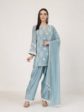 ShopKapaas Ocean Blue Lace Set - With Dupatta