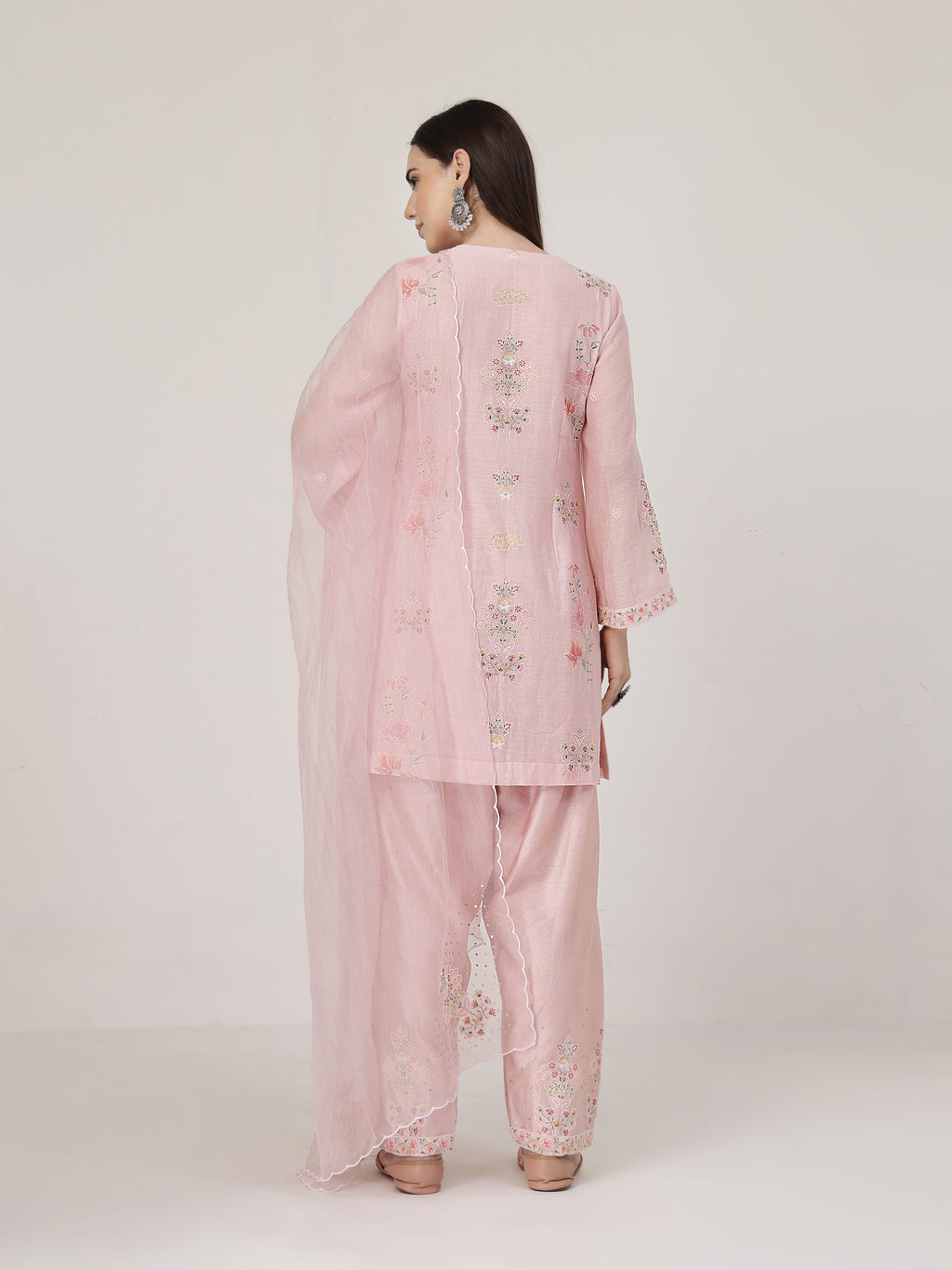 ShopKapaas Pearl Pink Suit Set - With Dupatta