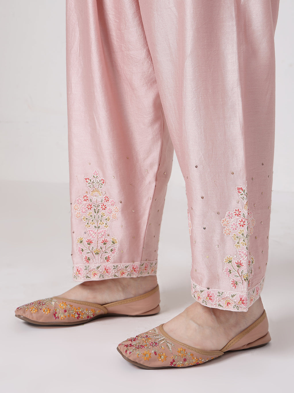 ShopKapaas Pearl Pink A-line Salwar Set - Without Dupatta