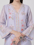 ShopKapaas Mauve A-line Suit Set - Without Dupatta