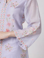 ShopKapaas Mauve A-line Suit Set - Without Dupatta