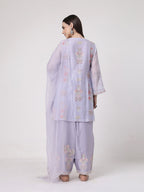 ShopKapaas Mauve A-line Suit Set - Without Dupatta
