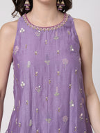 ShopKapaas Lilac Sharara Set - With Dupatta