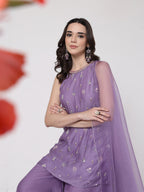 ShopKapaas Lilac Sharara Set - With Dupatta
